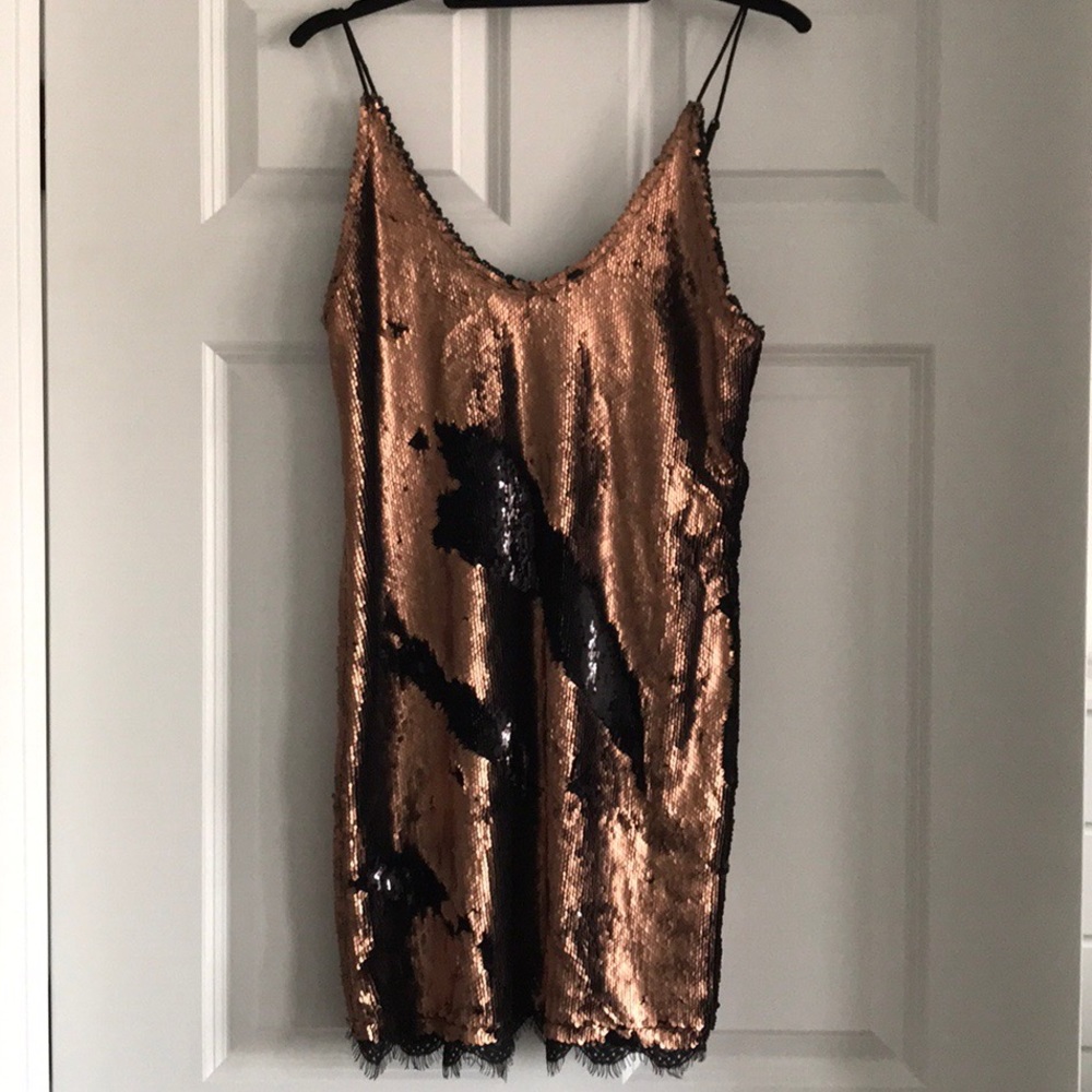 FREE PEOPLE SEQUIN SLIP DRESS